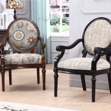 Carved Upholstery Side Armchair For Living Room
